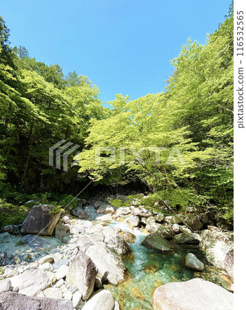 山谷溪流和藍天 116532565