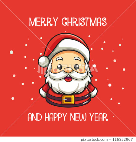 Cute Merry Christmas and Happy New Year Card. Vector Illustration Cute Merry Christmas and Happy New Year Card. Vector Illustration 116532967