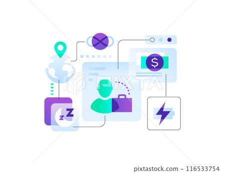 Businessman lifestyle and career - flat design style illustration 116533754