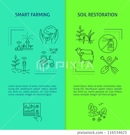 Smart eco farming banner template Smart eco farming banner template 116534625
