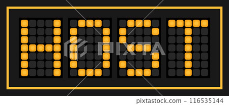 Orange color led banner in word host on black background 116535144