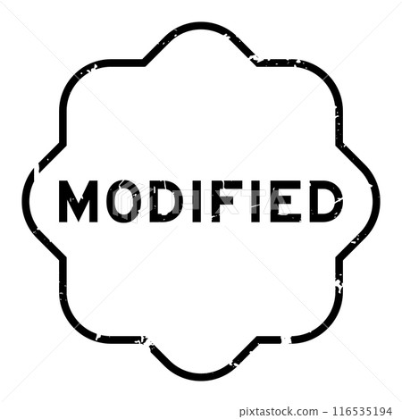 Grunge black modified word rubber seal stamp on white background Grunge black modified word rubber seal stamp on white background 116535194