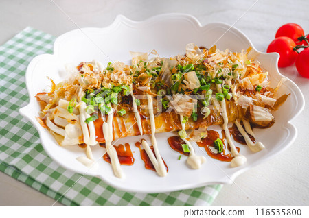 Rice paper okonomiyaki style 116535800