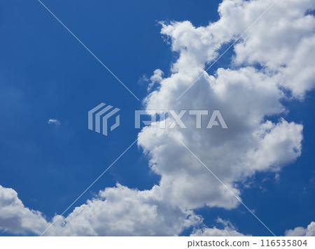 夏天美麗的藍天和美麗的雲彩 夏天美麗的藍天和美麗的雲彩 116535804