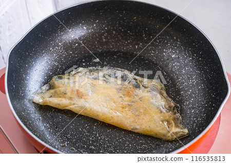 Cheese baked in rice paper Cheese baked in rice paper 116535813