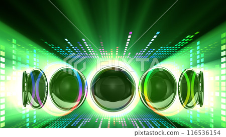 Disco club party audio speakers CG 3D illustration Disco club party audio speakers CG 3D illustration 116536154