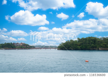 Fukuura Island and Fukuura Bridge in Matsushima Fukuura Island and Fukuura Bridge in Matsushima 116536600