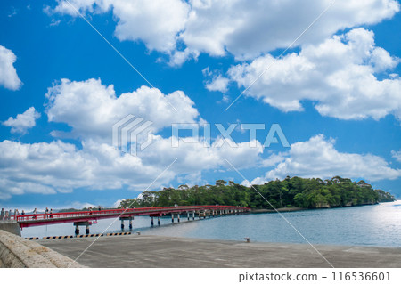 旅遊勝地鬆島的福浦島和福浦大橋 旅遊勝地鬆島的福浦島和福浦大橋 116536601