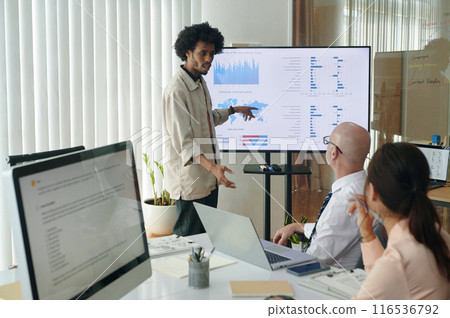 Business People Working Over Project In Team 116536792