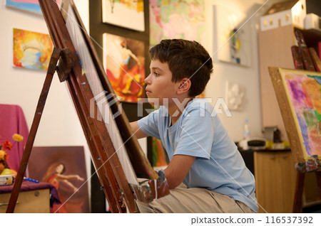 Woman plays tennis on the court Woman plays tennis on the court 116537392