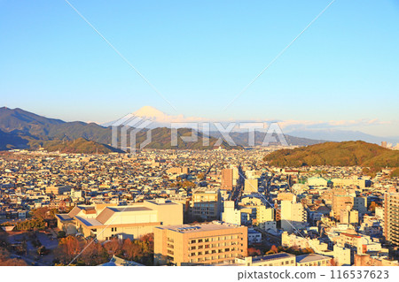 從靜岡縣政府展望台看到的富士山風景，靜岡縣靜岡市 116537623