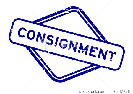 Grunge blue consignment word rubber seal stamp on white background Grunge blue consignment word rubber seal stamp on white background 116537796