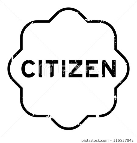 Grunge black citizen word rubber seal stamp on white background 116537842