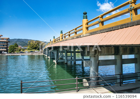 Seta no Karahashi Bridge, one of Japan's three most famous bridges 116539094