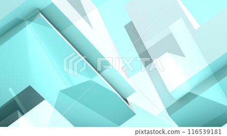 Abstract blue white background with low poly geometric pattern, 3d art 116539181
