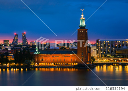 Stockholm City Hall at night, Sweden Stockholm City Hall at night, Sweden 116539194