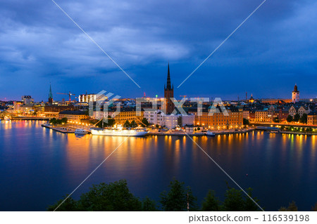 Night view of Stockholm, Sweden 116539198