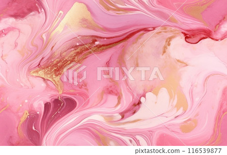 Pink Onyx Crystal Marble Texture with Icy Colors, Polished Quartz Stone 116539877