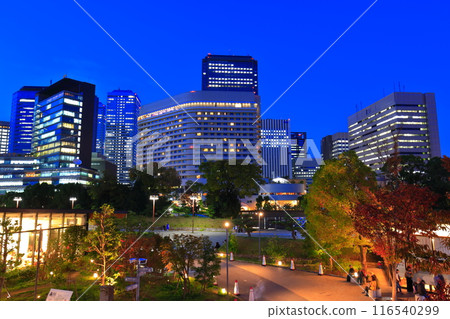 [Osaka Prefecture] Night view of Osaka Business Park and Castle Garden Osaka 116540299
