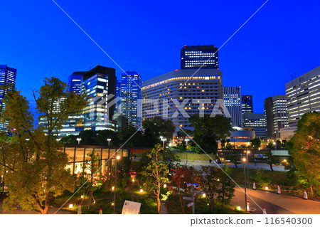 [Osaka Prefecture] Night view of Osaka Business Park and Castle Garden Osaka 116540300