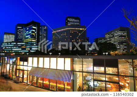 [Osaka Prefecture] Night view of Osaka Business Park and Castle Garden Osaka 116540302