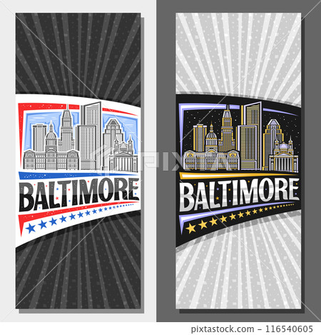 Vector vertical layouts for Baltimore 116540605