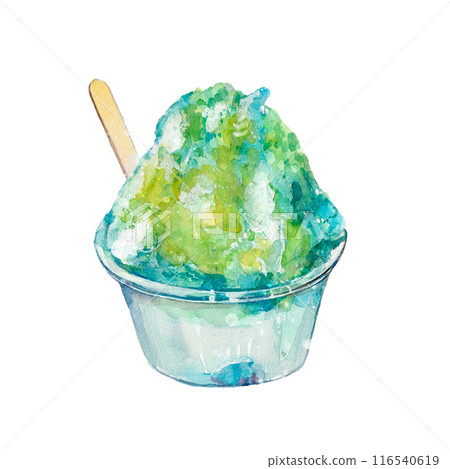 Shaved ice painted with watercolors 116540619