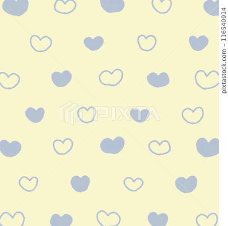 Hand-drawn illustration of striped heart pattern background 27 116540914