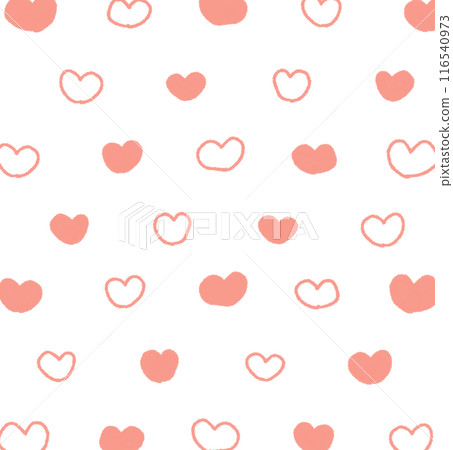 條紋心形圖案背景手繪插畫3 116540973