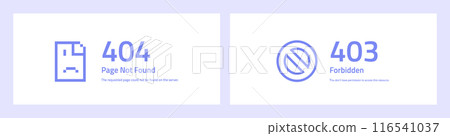 Web error pages layout vector design Web error pages layout vector design 116541037