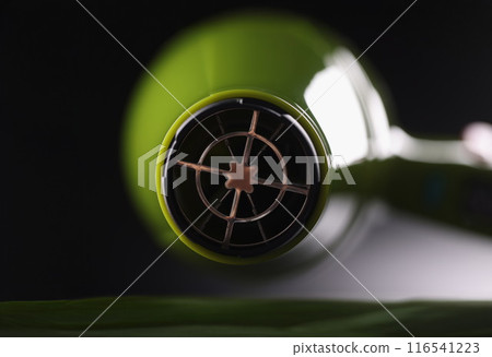 Green hair dryer or ionic hairdryer, professional hair style tool 116541223