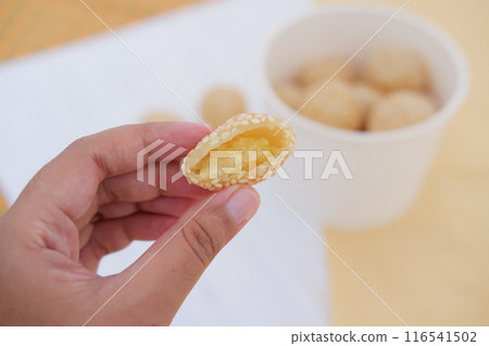 round cake filled with green beans as a background round cake filled with green beans as a background 116541502