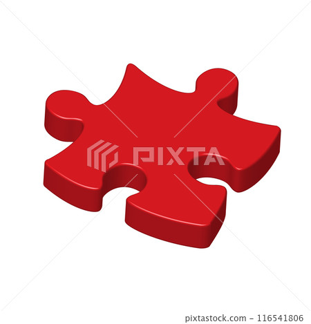 Red 3D jigsaw puzzle pieces isometric design teamwork idea business concept Red 3D jigsaw puzzle pieces isometric design teamwork idea business concept 116541806