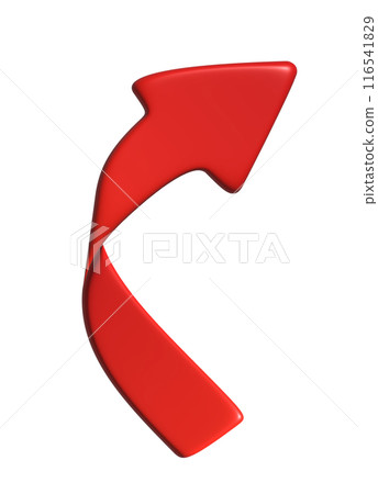 Realistic 3d icon red arrow direction symbol design for element 116541829