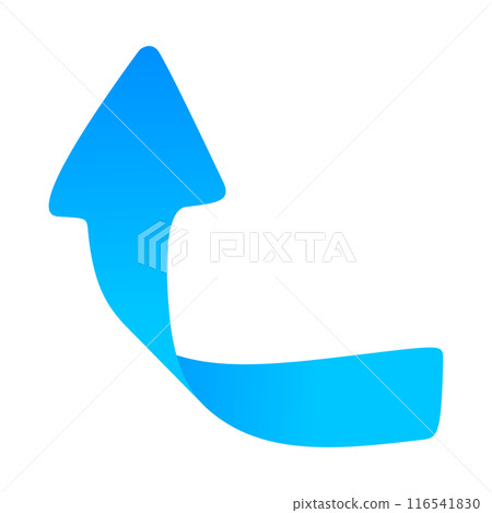 Realistic 3d icon blue arrow direction symbol design for element Realistic 3d icon blue arrow direction symbol design for element 116541830