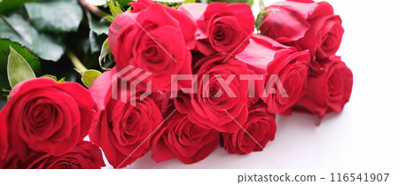 Luxury bouquet made of red roses, flower shop 116541907