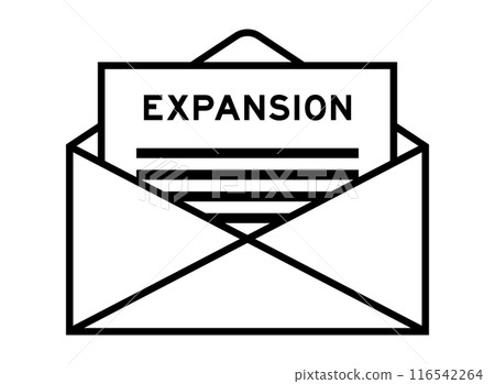 Envelope and letter sign with word expansion as the headline 116542264