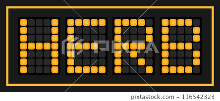 Orange color led banner in word herb on black background 116542323