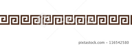 Greece ornament with repeated geometric motif 116542580