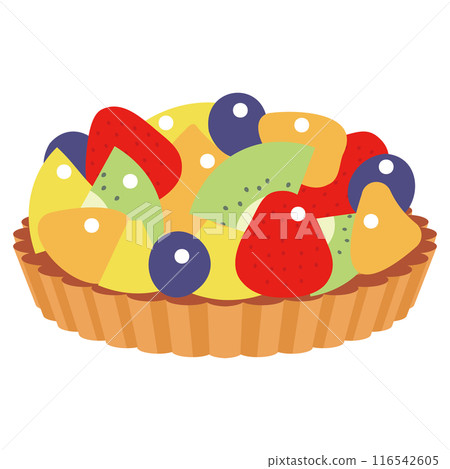 colorful fruit tart 116542605