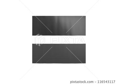 Blank black yoga mat mockup lying top view, front back Blank black yoga mat mockup lying top view, front back 116543117