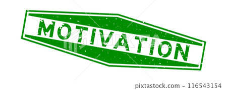 Grunge green motivation word hexagon rubber seal stamp on white background Grunge green motivation word hexagon rubber seal stamp on white background 116543154
