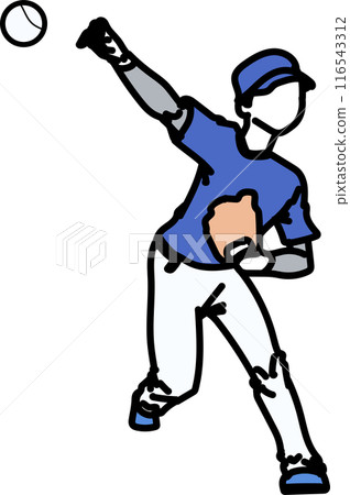 Pitcher_Pitching Motion 116543312