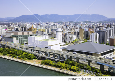 Hakata cityscape as seen from Hakata Port Tower 116543405