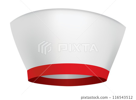 Nurse cap icon, white simple image isolated. Minimalist medical illustration 116543512