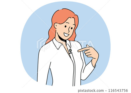 Woman with lavalier microphone on shirt smiles as she prepares for television interview Woman with lavalier microphone on shirt smiles as she prepares for television interview 116543756