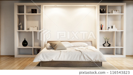 Modern Bedroom interior design with decoration room japan. 116543823