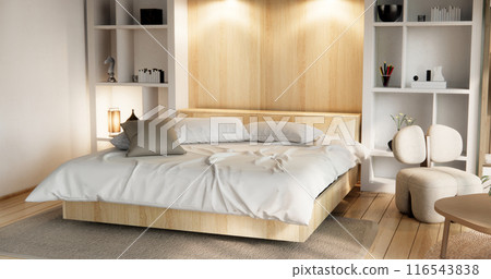 Modern Bedroom interior design with decoration room japan. 116543838