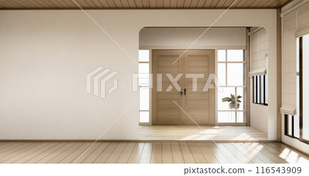 Japan style Big living area in luxury room japan style decoration. Japan style Big living area in luxury room japan style decoration. 116543909