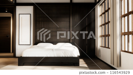 Modern Bedroom interior design with decoration room japan. Modern Bedroom interior design with decoration room japan. 116543929
